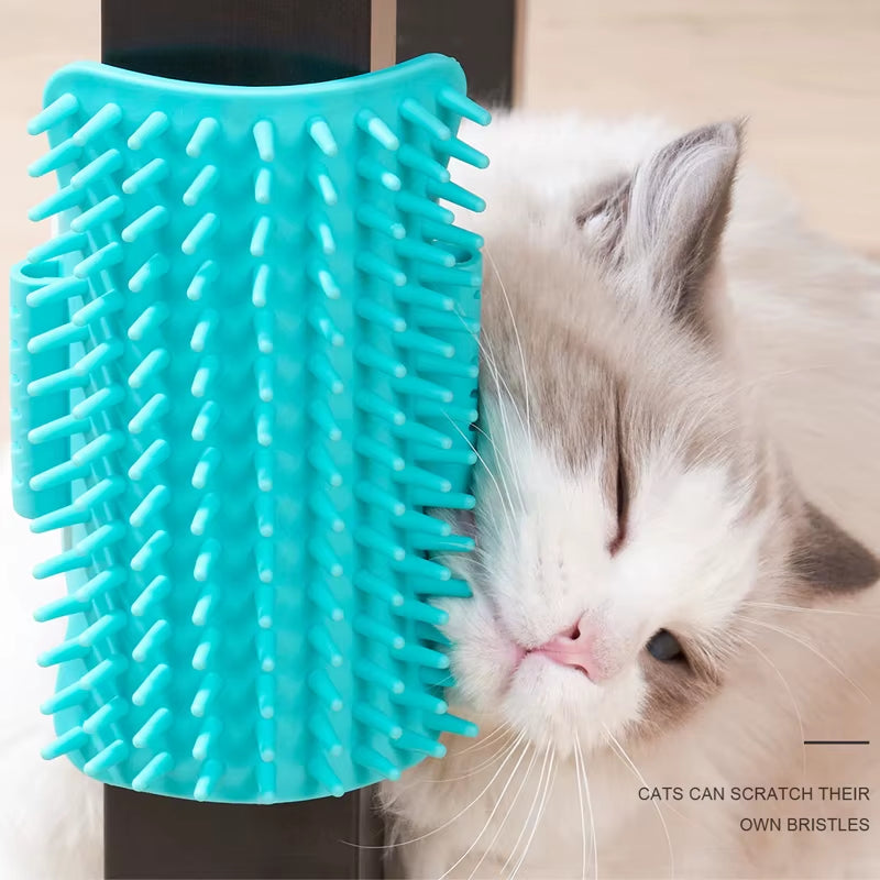 Cat Comb Desk Corner Self Groomer Brush No Damage to Furniture Cats Scratcher Brush Cats Scrubbing Hair Remover Brush