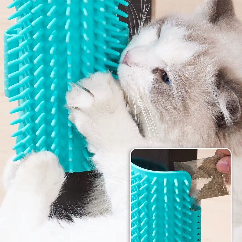 Cat Comb Desk Corner Self Groomer Brush No Damage to Furniture Cats Scratcher Brush Cats Scrubbing Hair Remover Brush