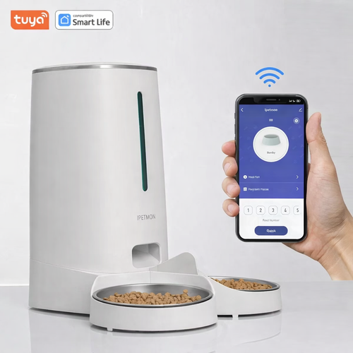 Hrănitor Automat Wi-Fi pentru Pisici – 2 Pisici, Capacitate 4L, Control prin Aplicație