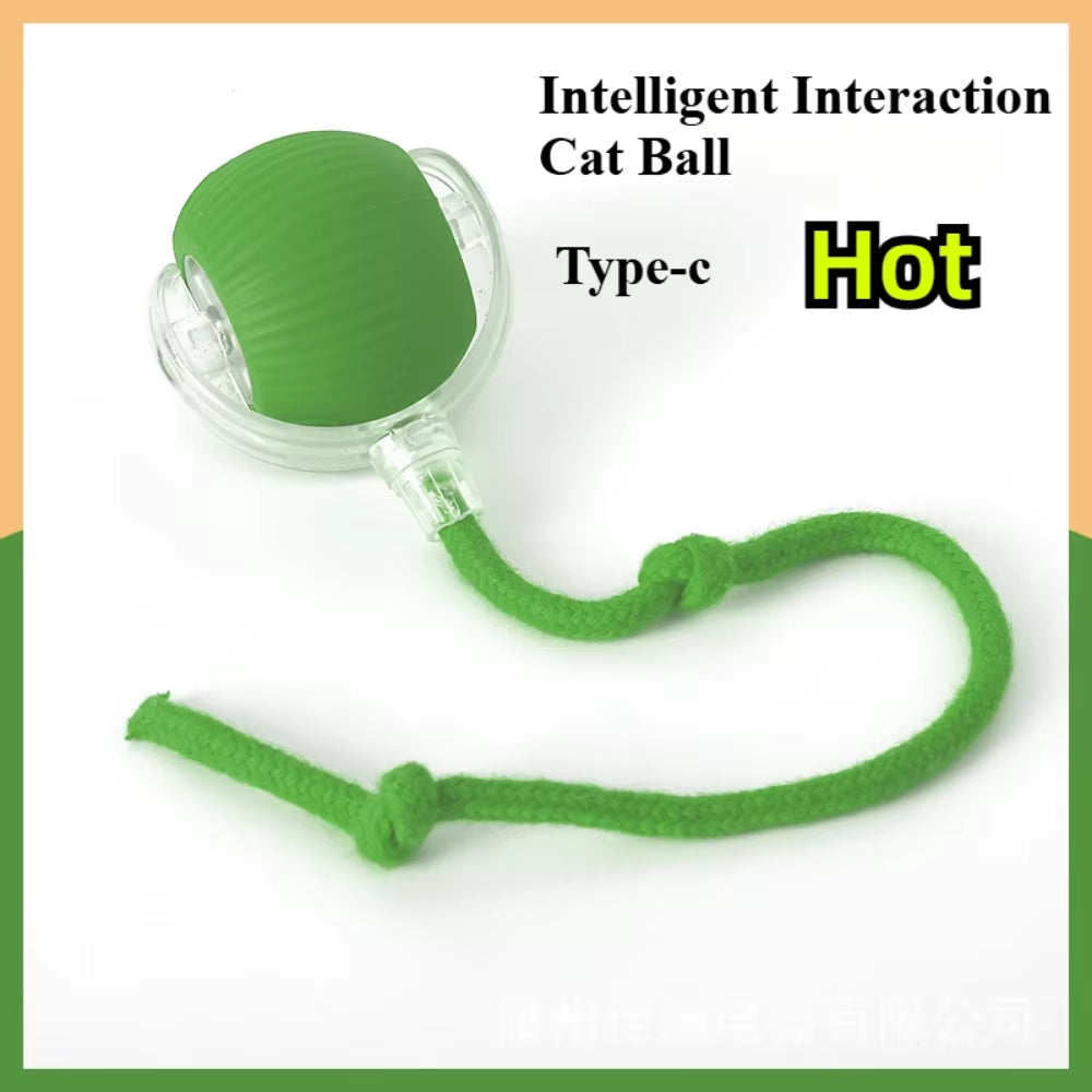 Automatic Rolling Fake Tail Ball for Cat Toys Dog and Cat Training Imitation Mouse Rechargeable Smart Pet Electric Toy Cats Home